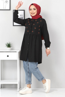 Pimu Casual Printed Women Black, Red, Green Top