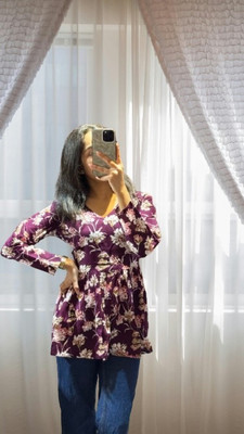 Heba Casual Printed Women Brown Top