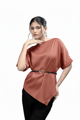 MADBORN CREATION Casual Solid Women Pink Top