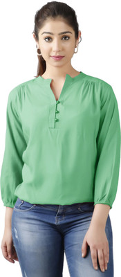 BM enterprises Casual Solid Women Green Top