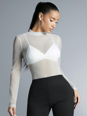 Aahwan Casual Solid Women White Top