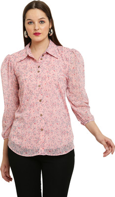 FASHIONS 360 Casual Floral Print Women Pink Top