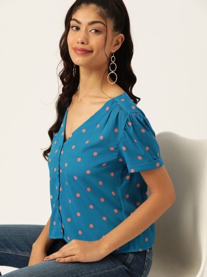 Dressberry Casual Printed Women Blue Top