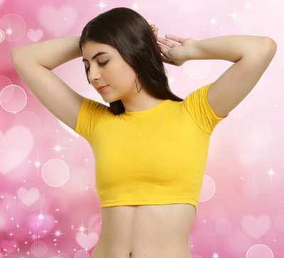 The Unicharm Casual Solid Women Yellow Top