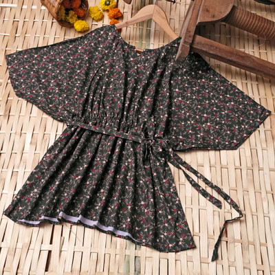 Aumira Casual Printed Women Black Top