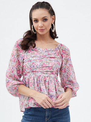 HARPA Casual Printed Women Multicolor Top