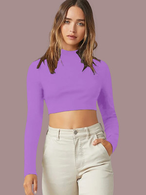 NAVYANKAA Casual Solid Women Light Blue Top