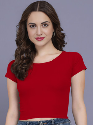 Kashonaa Casual Solid Women Red Top