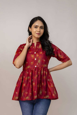 WANRIP Party Geometric Print Women Multicolor Top