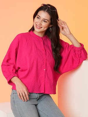Globus Casual Solid Women Pink Top