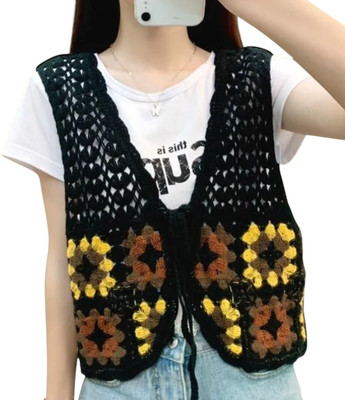 Laxmi Empire Casual Self Design Women Black Top