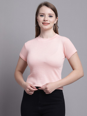 bamboo breeze Casual Solid Women Pink Top