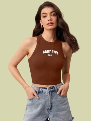 Tabadtod Casual Printed Women Brown Top