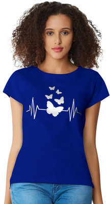 Shoponbit Casual Printed Women Blue Top