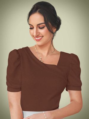 Kashonaa Casual Solid Women Brown Top