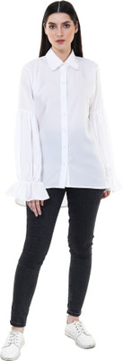 TSM Casual Printed Women White Top