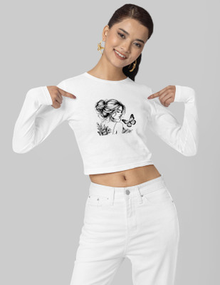 VEKTEK Casual Graphic Print Women White, Multicolor Top
