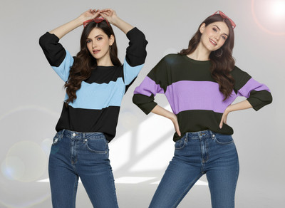 KHODAL ENTERPRISE Casual Striped Women Multicolor Top