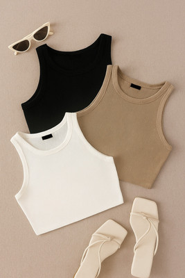 Berry Bird Casual Solid Women Brown Top