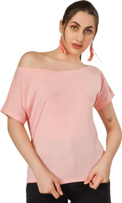 BlueFicus Casual Solid Women Pink Top