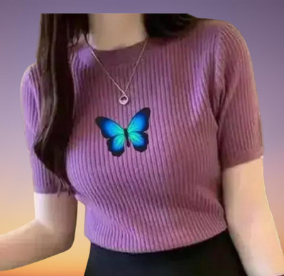 Seema Trader Casual Printed Women Purple Top