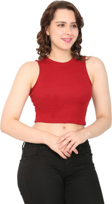 MYO Casual Self Design Women Maroon Top