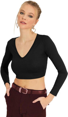 jovo Party Self Design Women Black Top