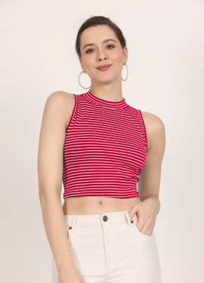 Ddaspration Casual Solid Women Red Top