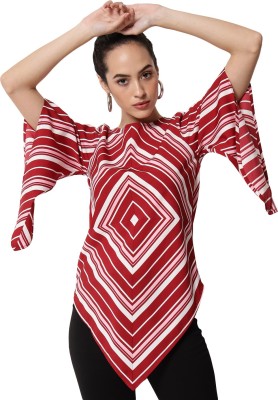 ALL WAYS YOU Casual Printed Women Maroon Top