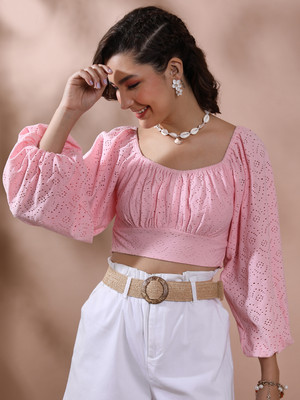 KETCH Casual Solid Women Pink Top