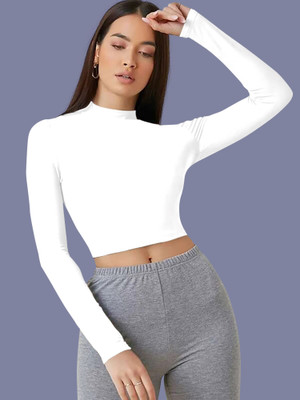 Kashonaa Casual Solid Women White Top