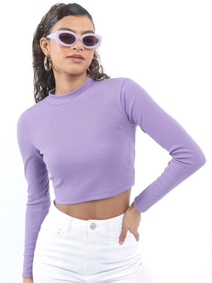 KETCH Casual Solid Women Purple Top