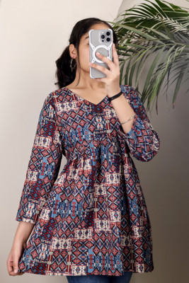 Pahirava Party Floral Print Women Multicolor Top