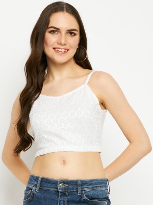 BRINNS Casual Embellished Women White Top