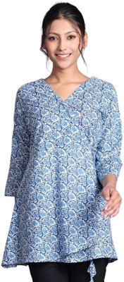 TEXTURIZE Party Printed Women Blue Top