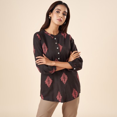 Akkriti by Pantaloons Casual Printed Women Brown, Pink Top