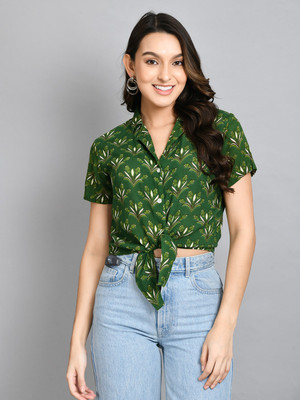 PRETTY LOVING THING Casual Printed Women Green Top