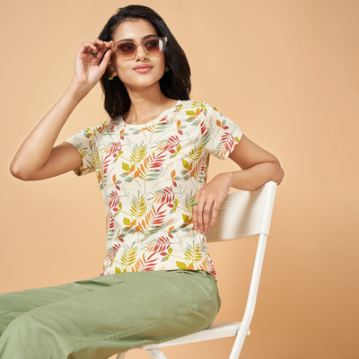Honey By Pantaloons Casual Printed Women Grey Top
