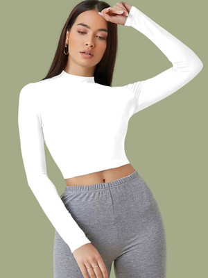 Kashonaa Casual Solid Women White Top