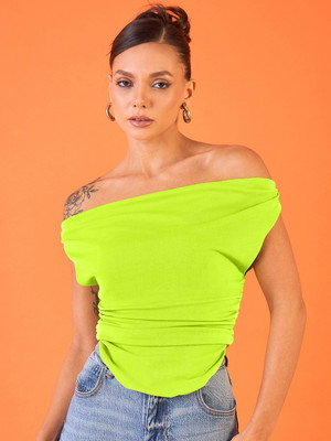Uptownie Lite Casual Printed Women Light Green Top