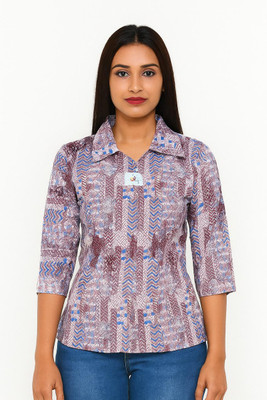 kingsofmd Casual Printed Women Multicolor Top