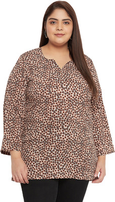 VINAAN Casual Printed Women Multicolor Top