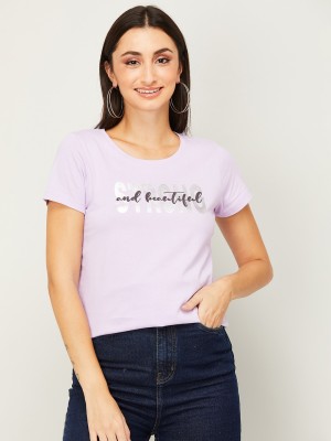 Fame Forever by Lifestyle Casual Printed Women Purple Top