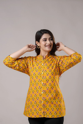 RAi shree Formal Floral Print Women Yellow Top