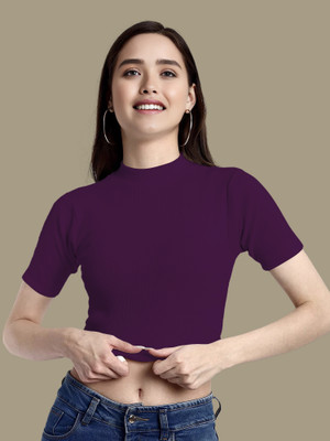 Dream Beauty Fashion Casual Solid Women Purple Top