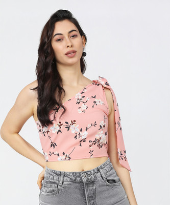 Tokyo Talkies Casual Floral Print Women Pink Top