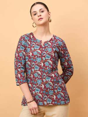 Neesh Casual Printed Women Multicolor Top