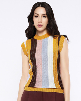 RAREISM Casual Striped Women Multicolor Top