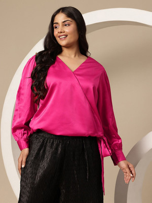 Sztori Casual Solid Women Pink Top