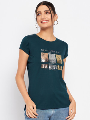 DUKE Casual Printed Women Blue Top